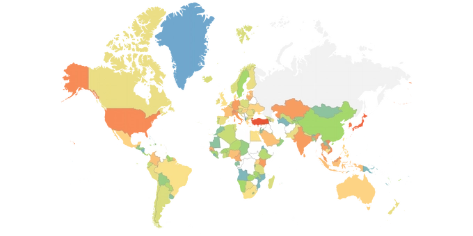 Payment Methods Popularity by Country (Heat Map)