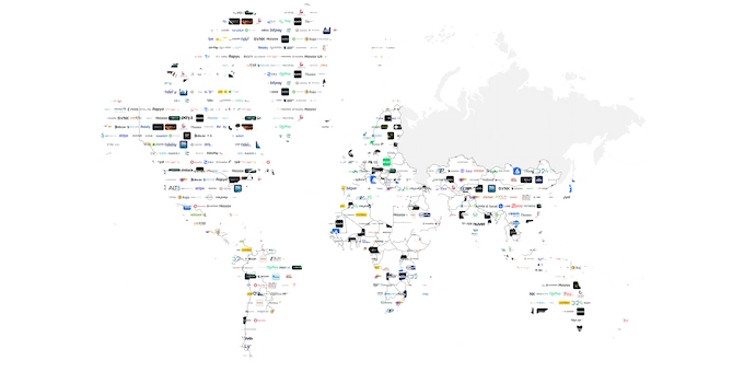 Global Payment Providers Coverage Map