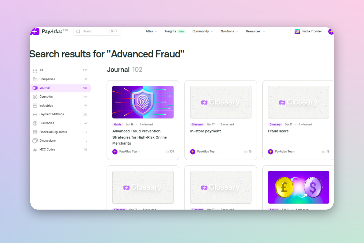 Improved journal search