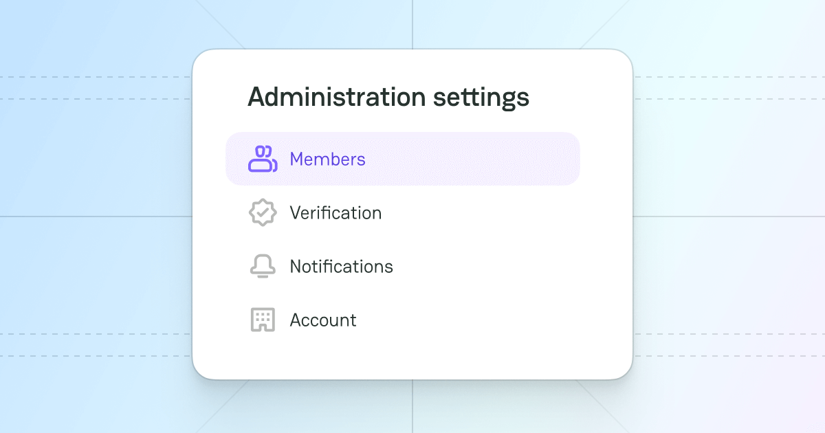 Review Administration settings