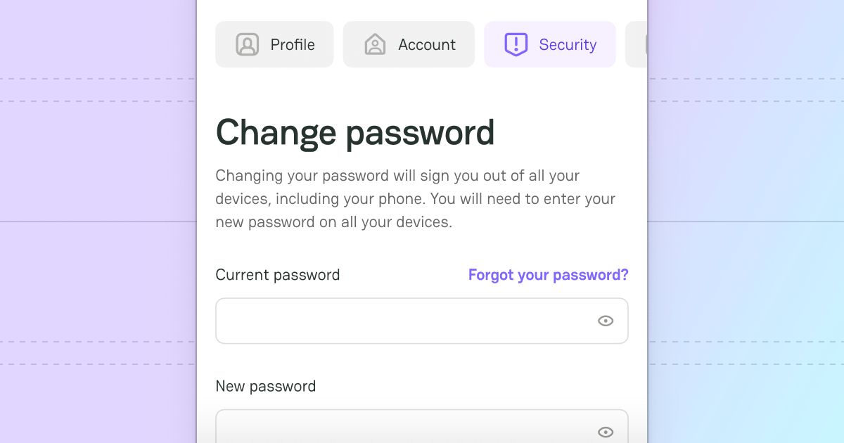 Apply Security options